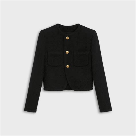 CELINE 'CHASSEUR' JACKET IN BOUCLÉ TWEED